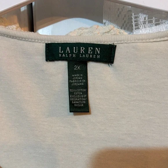 Ralph Lauren Cream Long Sleeve Blouse - Picture 2 of 2